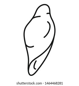 Liver icon. Outline liver vector icon for web design isolated on white background