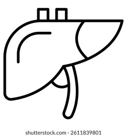 liver icon Simple outline vector logo