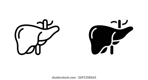 Icono de hígado Ilustración vectorial simple para gráficos y Diseño web.