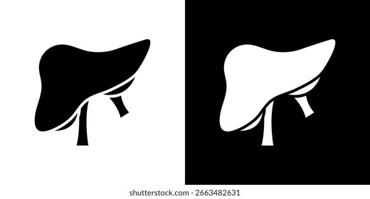 Signo del símbolo del icono del hígado, Vector, eps 10