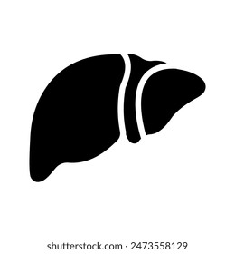 Liver icon in trendy flat style, Symbol for your web site design color editable