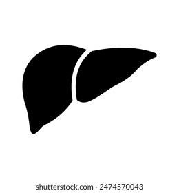 Liver icon in trendy flat style, Symbol for your web site design color editable