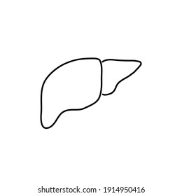 Liver Icon Vector Anatomy Organ Sign