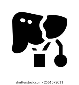 liver icon. vector glyph icon for your website, mobile, presentation, and logo design.