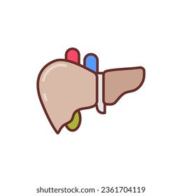 Liver icon in vector. Illustration