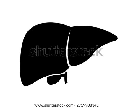 Liver icon vector illustration, Minimalist Liver Icon Representing Liver Health and Wellness, Human Liver-icon for web, Human Liver clip art. Organ Livers icon isolated. medical healthcare concept.