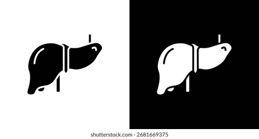 Liver icon Vector Silhouette for graphic and web design collection