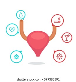 liver info graphic vector illustration