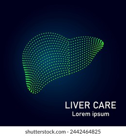 Liver Logo silhouette design vector template. simple icon Liver creative concept. abstract Liver care Logotype icon Vector illustration