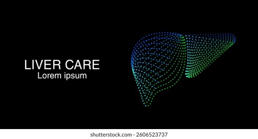 Liver Logo silhouette design vector template isolated on dark background. simple icon Liver creative concept. abstract liver anatomy structure Vector illustration. EPS 10