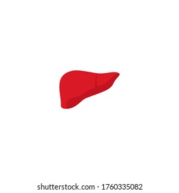 Leber-Logo, Leberpflege, Vektorsymbol, einfache Abbildung Design 
