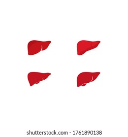 Liver logo,liver care vector icon simple illustration design 