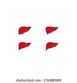 Liver logo,liver care vector icon simple illustration design 