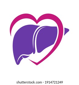Liver with love logo vector template, Creative Liver logo design concepts