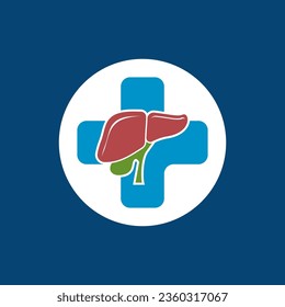 Liver medical logo vector template illustration