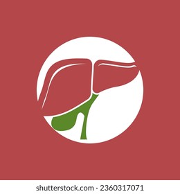 Liver medical logo vector template illustration