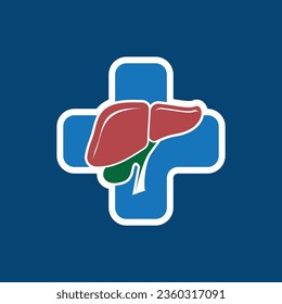 Liver medical logo vector template illustration