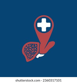 Liver medical logo vector template illustration