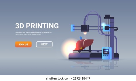 Abdrücke von Lebermodellen auf 3D-Biodruckern, medizinischer Ausdruck von bioprinierendem Bioprint für die Organtransplantation