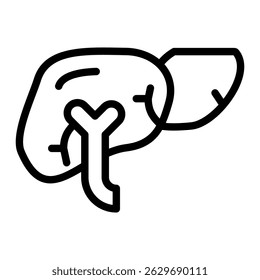 Liver Organ Icon Element For Design