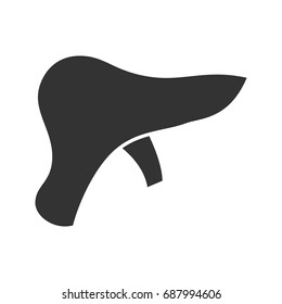 Liver organ icon. Silhouette symbol. Negative space. Vector isolated illustration.
