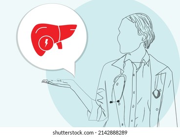 Liver Pain Chat Icon Show Doctor