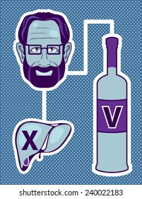Liver Poison Abstract Vector