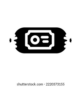 liver sausage meat glyph icon vector. liver sausage meat sign. isolated symbol illustration