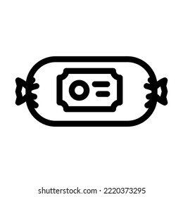 liver sausage meat line icon vector. liver sausage meat sign. isolated contour symbol black illustration