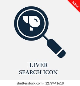 Liver search icon. Editable Liver search icon for web or mobile.
