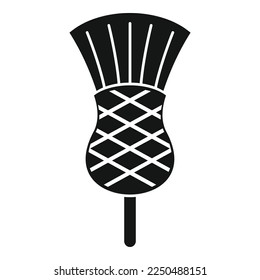 Liver thistle icon simple vector. Flower plant. Silybum burdock