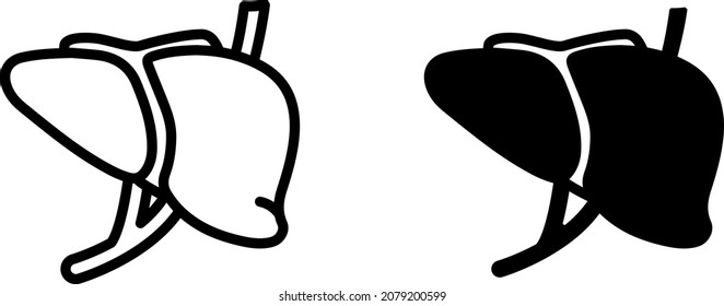 Liver transplant icon, vector illustration