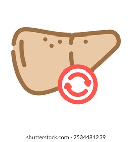liver transplant surgery color icon vector. liver transplant surgery sign. isolated symbol illustration