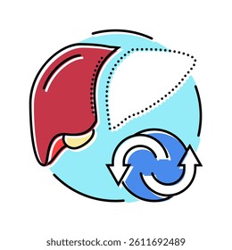 liver transplant surgery color icon vector. liver transplant surgery sign. isolated symbol illustration