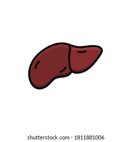 ilustración de diseño de vector hepático
