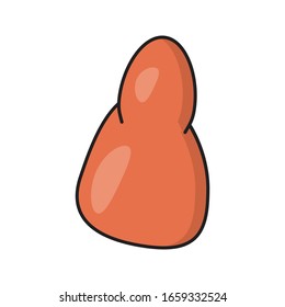 icono de color plano del vector hepático 