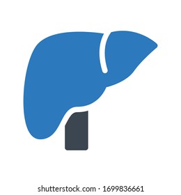 liver vector glyph color icon 