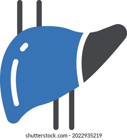 liver vector glyph colour icon