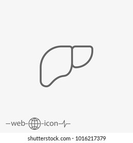 liver vector icon