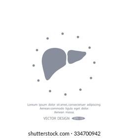 liver vector icon