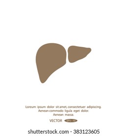 liver vector icon