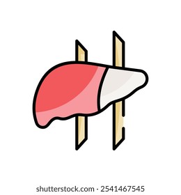Ilustração de stock de ícone de vetor hepático