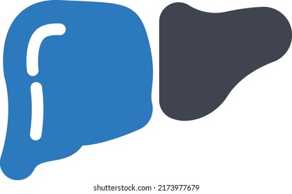 liver Vector illustration on a transparent background.Premium quality symbols.Glyphs vector icon for concept and graphic design.