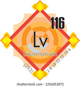 Livermorium form Periodic Table of Elements V3 - vector illustrator