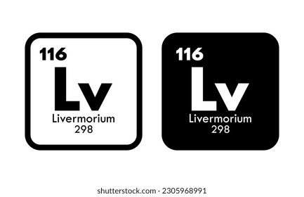 livermorium icon set. vector template illustration  for web design
