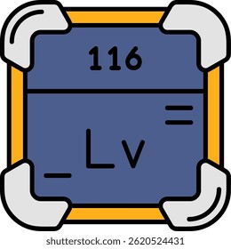 Livermorium Line vetor Ícone Design
