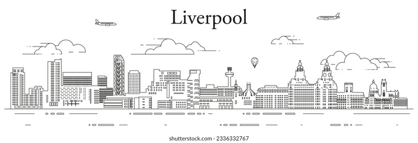 Ilustración vectorial de la línea de liverpool