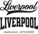 Liverpool England Word Vector Illustration