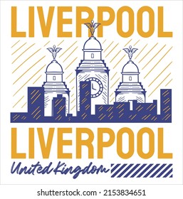 Liverpool landmark vector illustration, landmark of Liverpool, UK, Landmark vector design