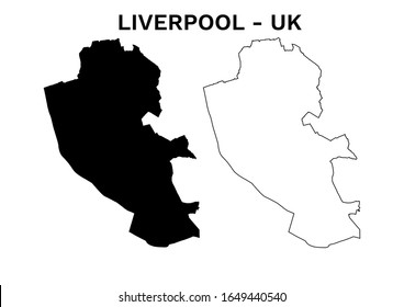 Liverpool Map Vector Blank Map Liverpool Stock Vector Royalty Free 1649440540